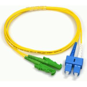 Conneu E2000-APC-SC-UPC дуплексна пач корда, сингълмод OS2, 2 мм. , жълта, Conneu (3.0 м) (CNFJ-E2ASCOS2DYE2mm-3)