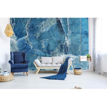 DIMEX ART s. r. o Самозалепваща се флизелинова фототапета текстура от син камък 375 x 250 см