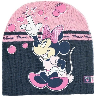dívčí zimní čepice Minnie Mouse TH4146 růžová tmavší