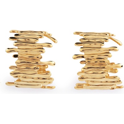 Prima-obchod Náušnice z nerezové oceli kruhy zlatá 109551