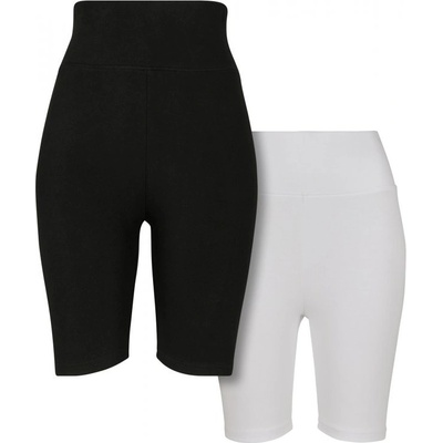 Urban Glassics Ladies High Waist Cycle 2-Pack black/white