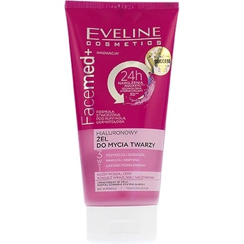 Eveline Cosmetics FaceMed čistiaci gél 3 v 1 s kyselinou hyalurónovou 150 ml