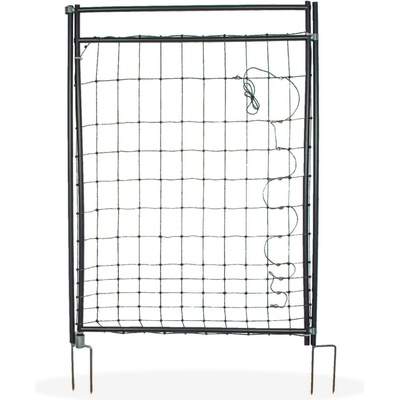 Vchodová branka k síti pro elektrický ohradník, výška 120 cm, šířka 86 cm, dvojitý hrot