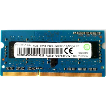 RAMAXEL 4GB DDR3 SODIMM 1600MHz RMT3170EB68F9W