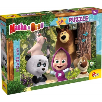 Lisciani Пъзел Lisciani - Маша и Мечока, Ще бъдем ли приятели, 24 части (LI86078)
