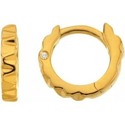 Hot Diamonds Nadčasové strieborné náušnice s diamantmi Huggie DE870