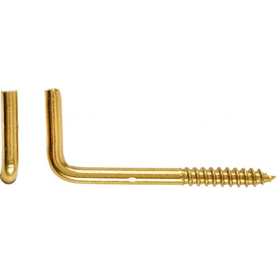 Šroubovací hák pomosazený rovný, pr. 2,8 x 30 mm, 6 ks