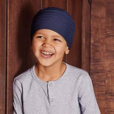 Christine Headwear Čepice Petite Tiger vzor Stretchy Blue Denim