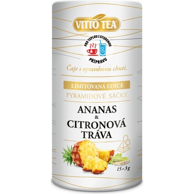 Vitto Tea TUBUS Hot & Cold Ananas a Citrónová tráva 45 g