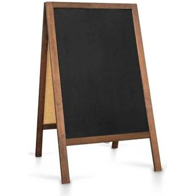 A-Z Reklama CZ Dřevěný poutač s křídovou tabulí – plocha 44 × 66 cm – tmavě hnědý – kód PMPCHDARK-S