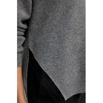 HUGO BOSS Вълнен пуловер boss в сиво с поло 50547882 (50547882)