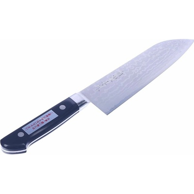 MIKI HAMONO SEISAKUSHO Japonský kuchynský nôž Santoku s damaškovým vzorom VG10 17 cm UF001