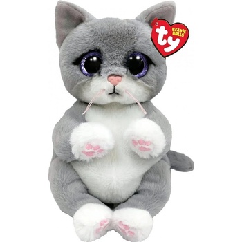 TY Beanie Babies Morgan šedá kočka 41055 15 cm