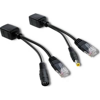 Qoltec PoE napájací adaptér | LAN | RJ-45 | 5,5*2,1 mm