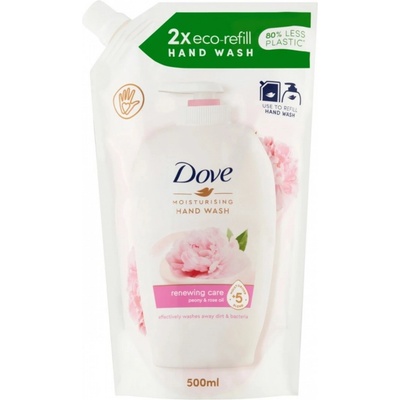 Dove Renewing Care Peony and Rose Oil tekuté mydlo náhradná náplň 500 ml