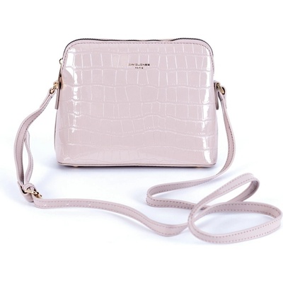 David Jones malá lesklá crossbody kabelka 6916-1 světlerůžová
