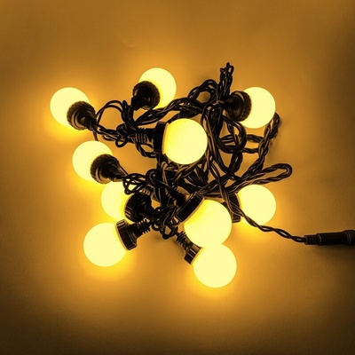 DECOLED Party osvetlenie 5 m, 10 teple bielych LED, IP67