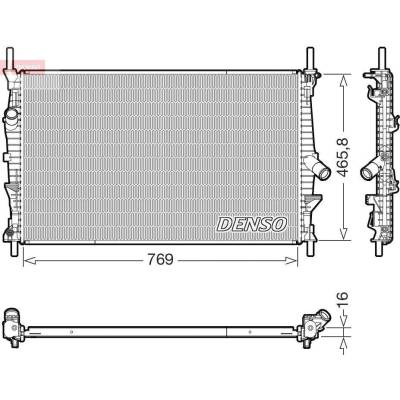 Chladič, chlazení motoru DENSO DRM10124