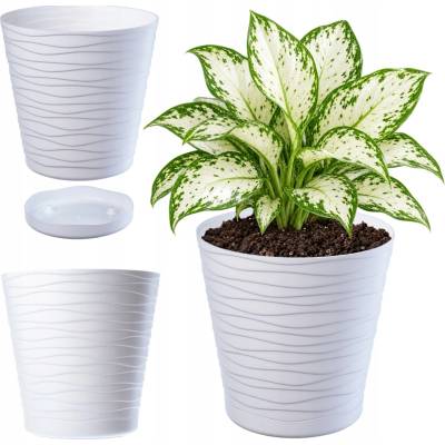 Kadax Květináč 25 x 25 x 25 cm plast bílý