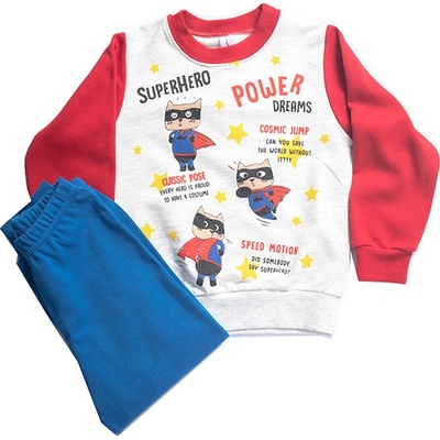 JOYCE Chlapecké bavlněné pyžamo SUPER HERO modrá