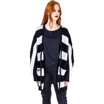 HEARTLESS дамски пуловер heartless - in a daze жилетка- ЧЕРНО/ БЯЛА - poi1224