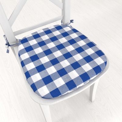 Biante Rebeka RE-007 Modro-bílá kostka velká - 39x37x3 cm Oblý