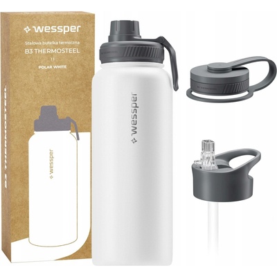 Wessper termoska B3 THERMOSTEEL 1000 ml polar white