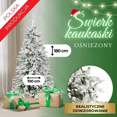 Springos CT0224 LUXUSNÍ ZASNĚŽENÝ SMRK 180 CM