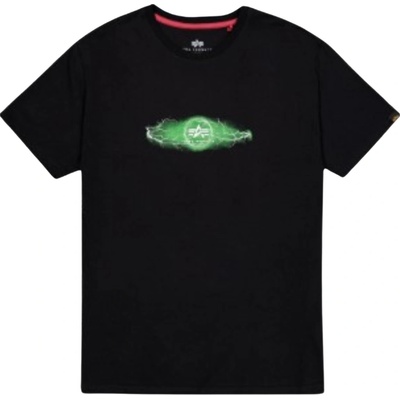 Alpha Industries Lightning T tričko pánske black/poison green