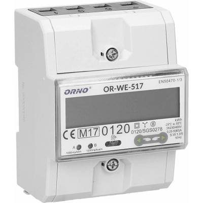 ORNO Trojfázový elektromer 80A OR-WE-517