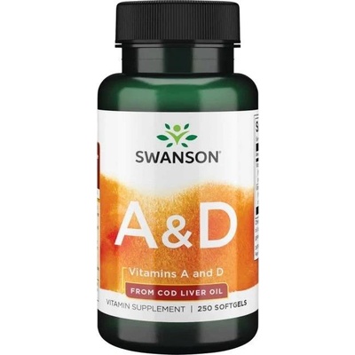 Swanson Vitamín A 5000 iu + D 400 iu 250 kapsúl