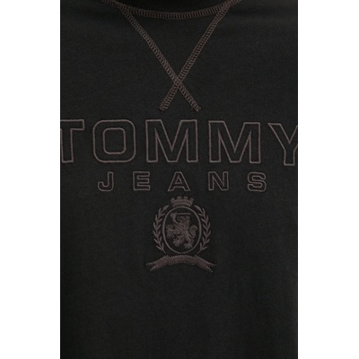 Tommy Jeans Памучна тениска Tommy Jeans в черно с апликация DM0DM20805 (DM0DM20805)