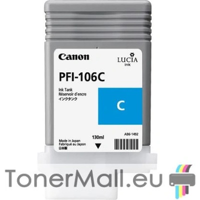 Canon Мастилена касета CANON PFI-106C Cyan, 6622B001AA