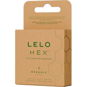 LELO Hex Organic - презервативи за потентност - 3 броя - lovesexshop