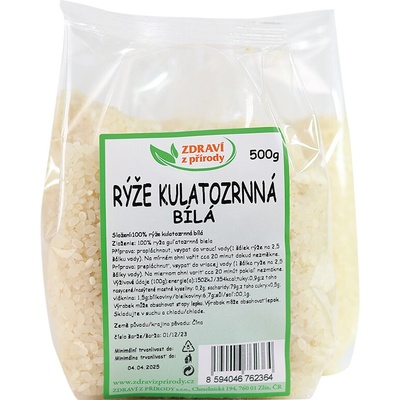 IPJ Natur rýže kulatozrnná bílá 0,5 kg