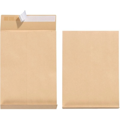 Taška B4 Herlitz s X dnom a odtrhávacou páskou 250 x 353 mm 130g hnedá 5ks