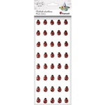 TITANUM Self-adhesive crystals ladybugs 9x14mm 50pcs