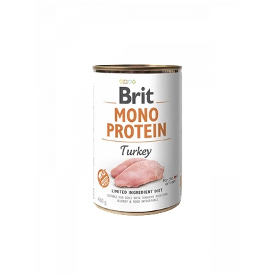 Brit Brit Mono Protein Turkey - Хипоалергенна консерва със 74% пуешко месо, 400 гр