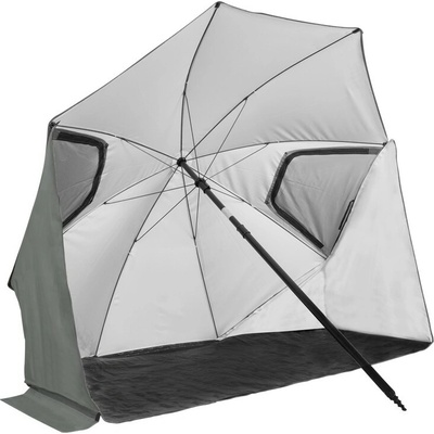 VIRTUFIT Beach Parasol Premium Sivý