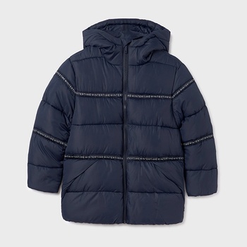 Image 1 of MAYORAL Зимна шуба за момче в тъмно синьо с контрастни ленти Майорал