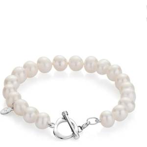 Swan Гривна със сладководни бели перли R238BW Swan