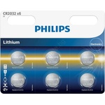 Philips CR2032P6/01B-6 литиумова батерия CR2032 MINICELLS 3V 240mAh, 6 бр (P2227)
