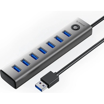 ORICO хъб USB3.0 HUB 7 port Black - CL7U-U3-10-GY-BP (CL7U-U3-10-GY-BP)