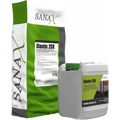 Sanax Elastic 2CX | Pružná cementová stěrka určená pro zhotovení silnovrstvých hydroizolací betonových staveb a zdiva. | 25 kg