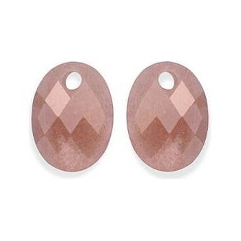Sparkling Oválné přívěsky na náušnice ze slunečního kamene EAGEM58-MO