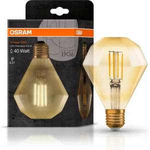 OSRAM Led КРУШКА osram vintage 1906 diamond 4w e27 fil gold 2500k (20240139)