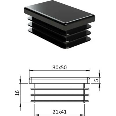 Kovoinox Krytka plastová 30 x 50 mm – Sleviste.cz