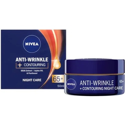 Nivea Anti-Wrinkle + Contouring 65+ Night Care - Контуриращ нощен крем против бръчки 50мл