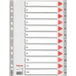 Esselte Index Folds 1-12 Grey PP (100106)