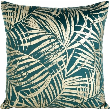Takoy z mäkkého zamatu so zlatistou potlačou botanických listov-HF-391002 45 x 45 cm